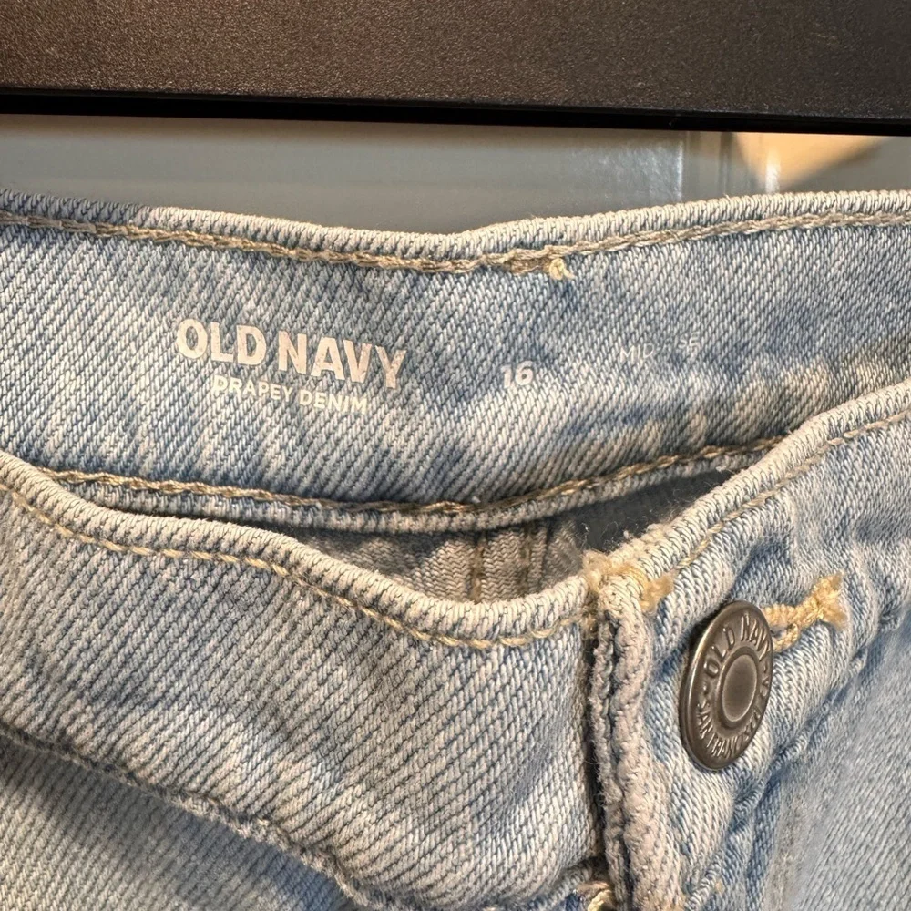 Old Navy Women Light Blue Jean Maxi Skirt